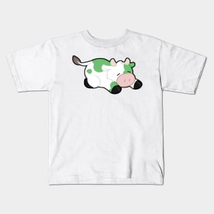 Sleepy Cow - Green Kids T-Shirt